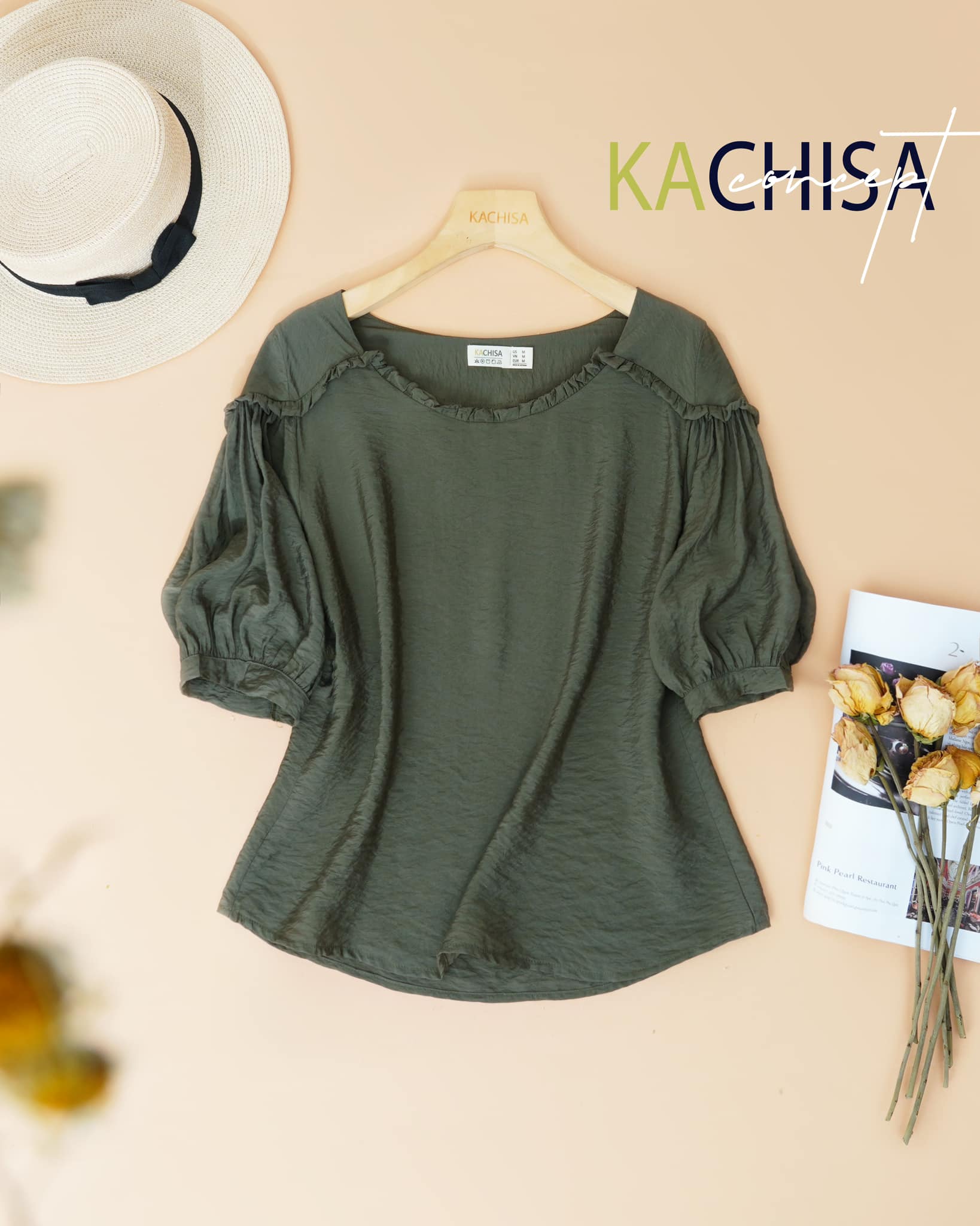 Áo Tơ Cotton Phối Tay Bèo Mềm Mại, Nhẹ mát, thích hợp cho mùa Hè - Hình ảnh 3
