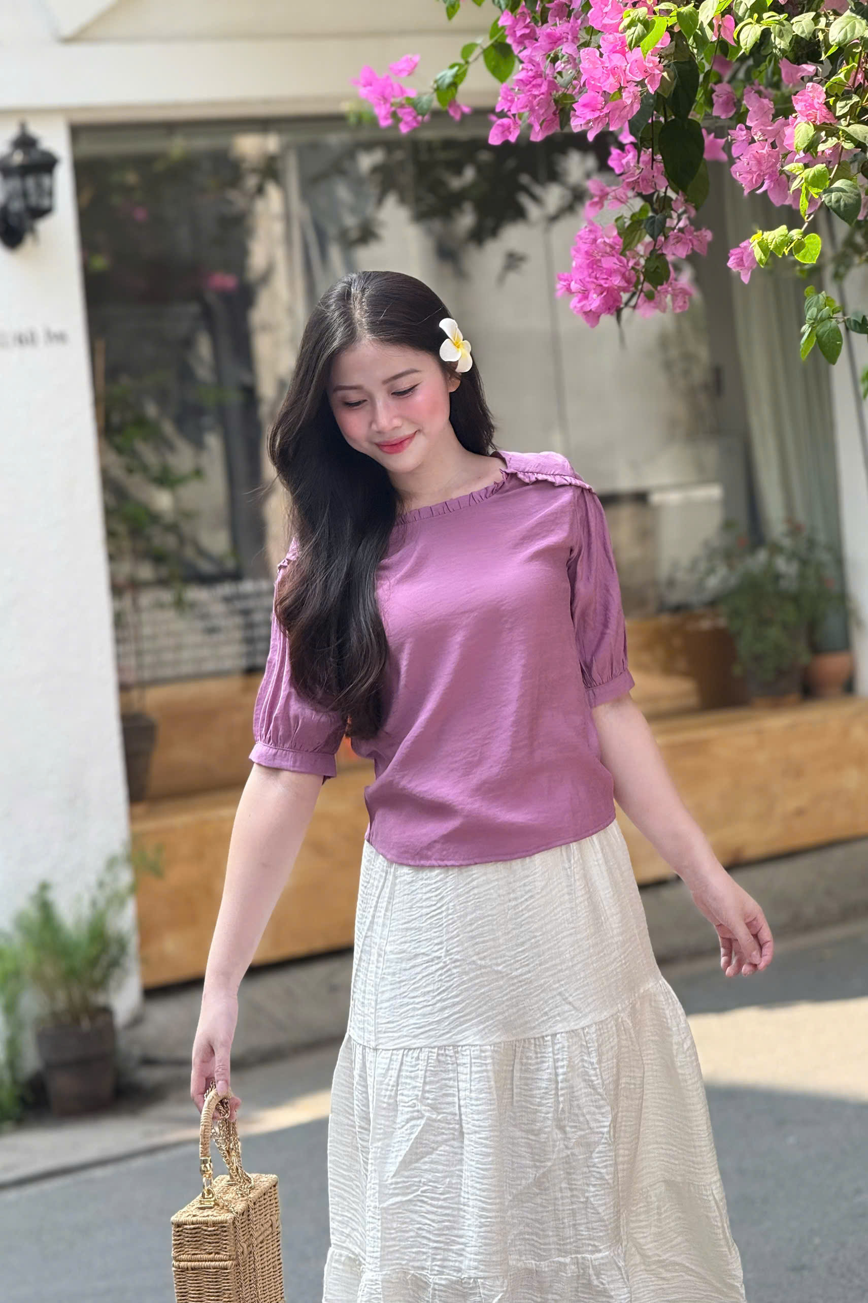 Áo Tơ Cotton Phối Tay Bèo Mềm Mại, Nhẹ mát, thích hợp cho mùa Hè - Hình ảnh 15