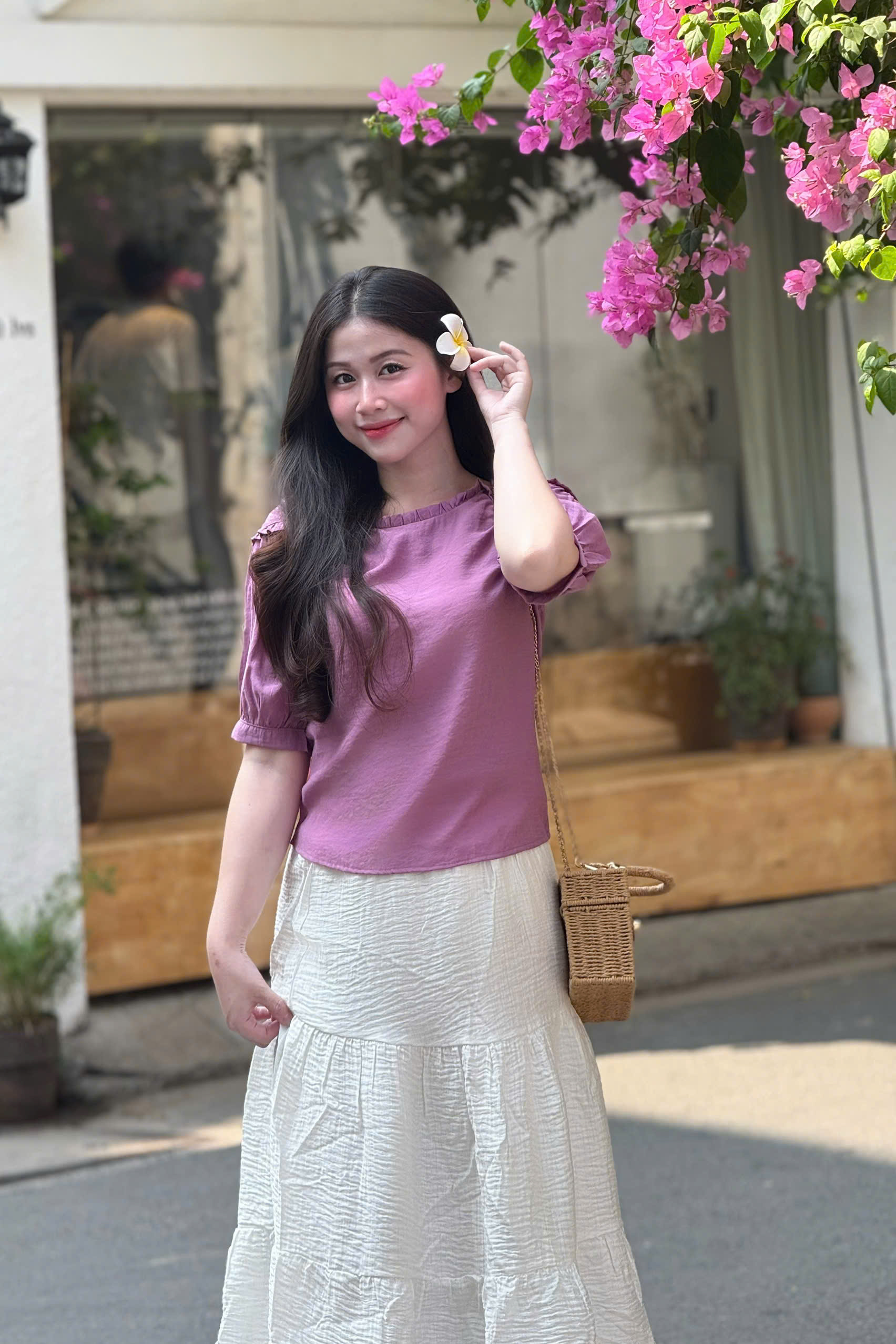 Áo Tơ Cotton Phối Tay Bèo Mềm Mại, Nhẹ mát, thích hợp cho mùa Hè - Hình ảnh 17